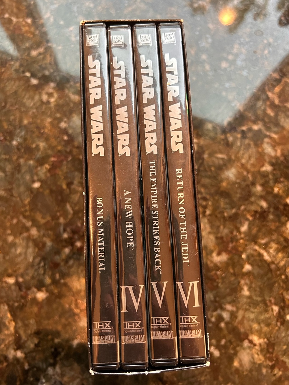 Star Wars DVD Set of 3 Movies. Movies IV, V, VI plus bonus. Original box